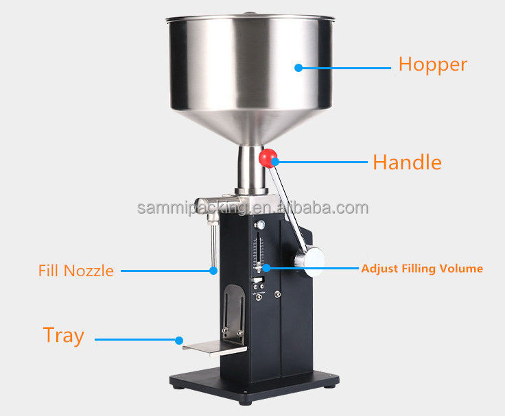 Podręcznik A03 Mleko Krema Kosmetyczna Pasta Krój Olejek Kiełbasy Gloss wargi Liquid Filling Machine
