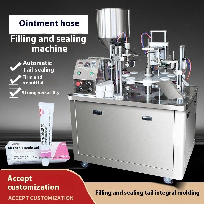 Ultrasonic Lotion Cosmetic Cream Elektryczny Aluminium Plastic Soft Tube Semi Automatic Fill And Seal Machine Cena fabryczna