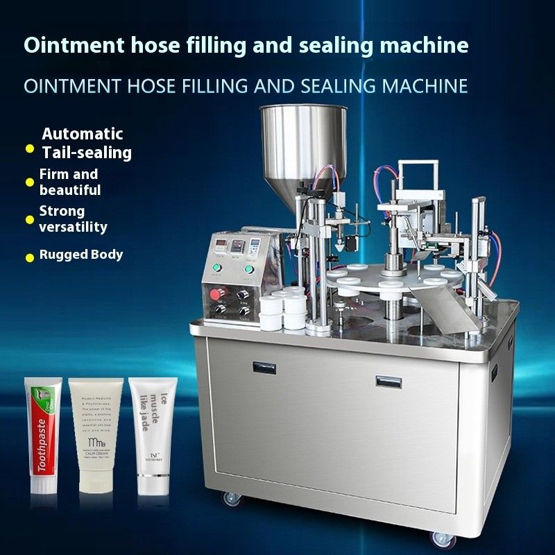 Ultrasonic Lotion Cosmetic Cream Elektryczny Aluminium Plastic Soft Tube Semi Automatic Fill And Seal Machine Cena fabryczna