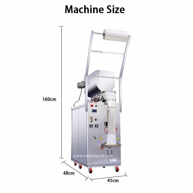 Maszyna pakująca do saszetek z czterostronnym zgrzewem, do pakowania żywności, małych torebek, płynnych sosów, ketchupu, 220V/50Hz