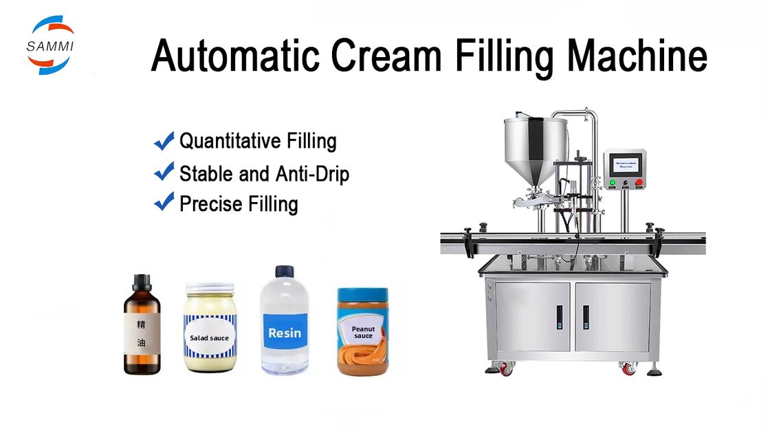 Łatwa obsługa W pełni automatyczna serwo pompa rotacyjna maszyna do napełniania pastami i płynami do miodu, lepkich płynów, masła orzechowego i ketchupu
