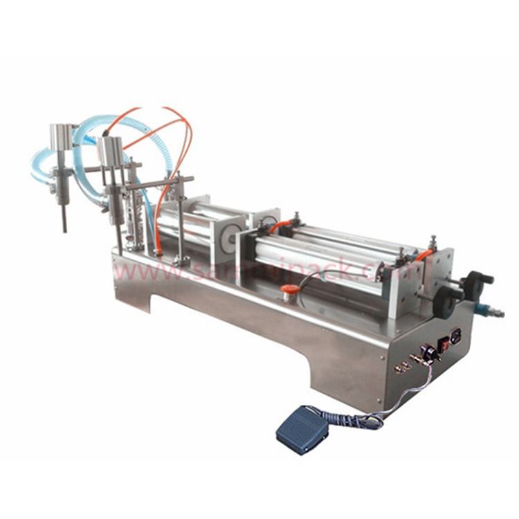 Pneumatyczna napełniarka cieczy z podwójnymi dyszami do napełniania szamponu, oleju, chemikaliów G1WY-2Y-500