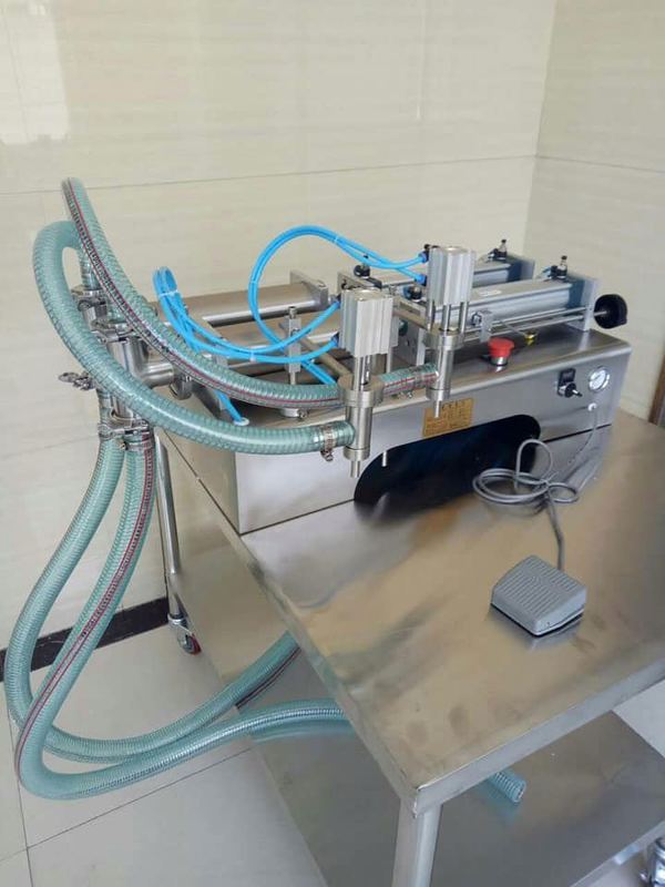 Pneumatyczna napełniarka cieczy z podwójnymi dyszami do napełniania szamponu, oleju, chemikaliów G1WY-2Y-500