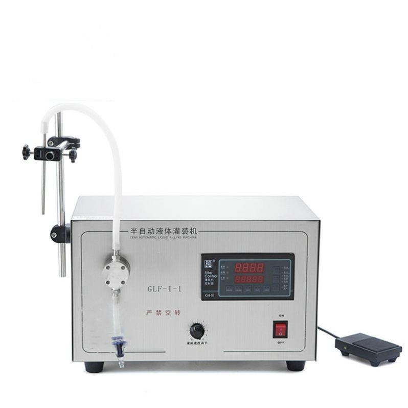 Elektryczna precyzyjna napełniarka do cieczy, podwójna pompa, model GLF-1-1
