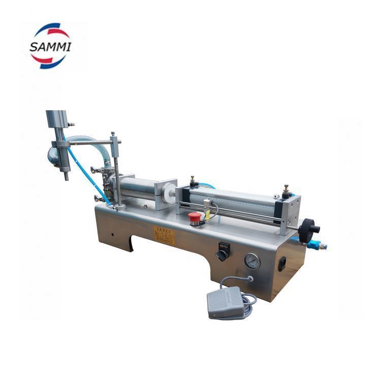 Nowa pneumatyczna maszyna do napełniania płynami i substancjami chemicznymi półautomatyczny tłok wypełniacz objętościowy do napojów z olejem wodnym Stosunek używany