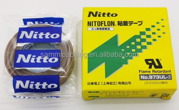 NITTO PTFE 973UL 13mm19mm Te Flon Silicone Wysokotemperaturowa Wstrzymałość cieplna Wstrzymałość cieplna Taśma uszczelniająca