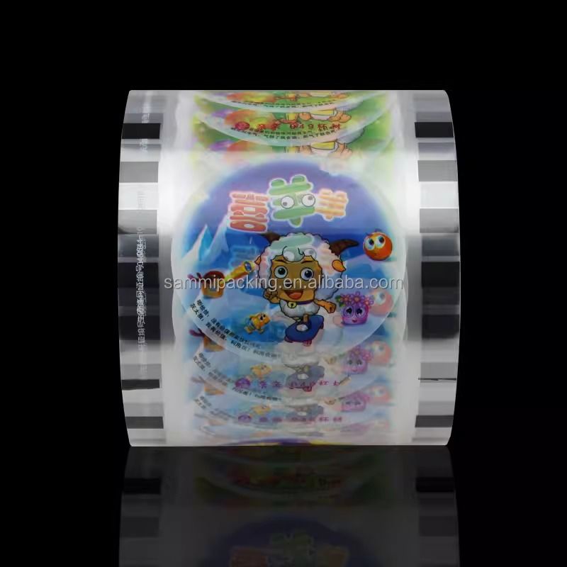 Najlepiej sprzedający się film do kubków Film do uszczelniania rolki do plastikowych kubków papierowych do soki Mleko do herbaty