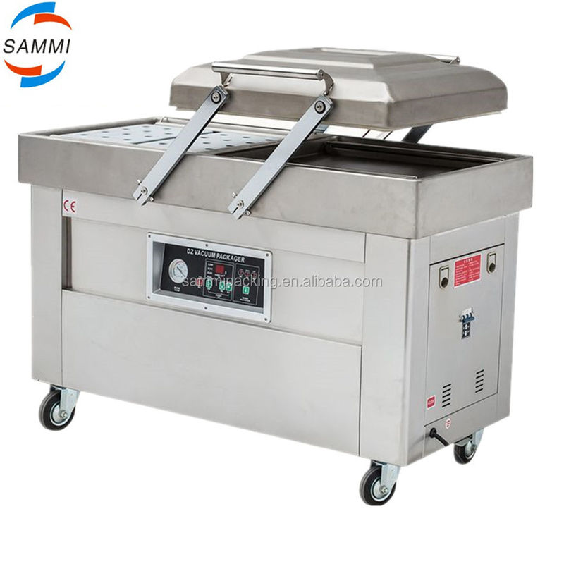 Wielofunkcyjna dwukomorowa pakowaczka próżniowa do bekonu wołowego, kurczaka, tofu, orzeszków ziemnych, owoców morza
