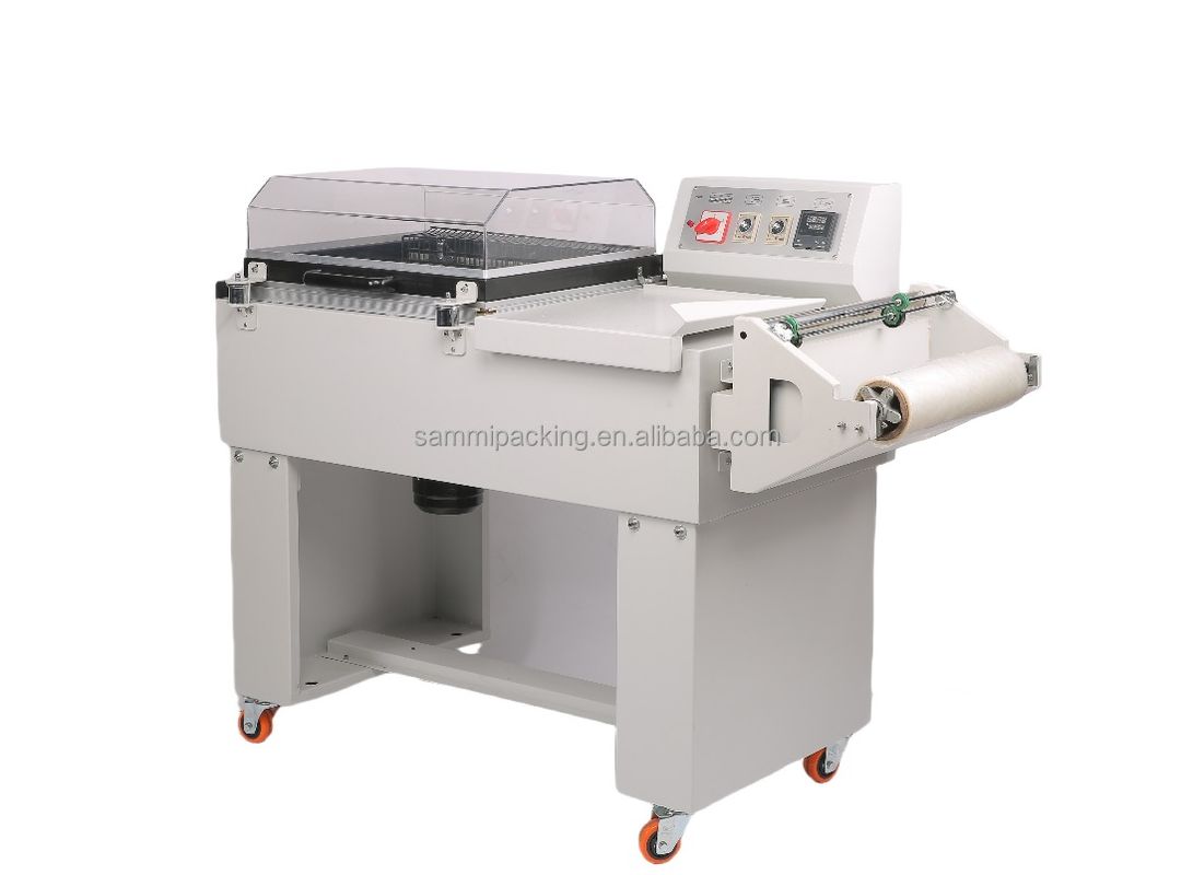 FM-5540 Elektryczna półautomatyczna maszyna do owijania tuneli cieplnej 2-w-1 do owijania butelek/sandyków do opakowań drewnianych