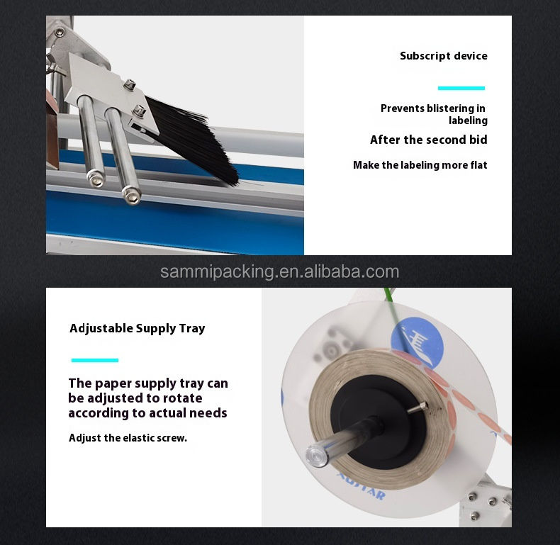 Fabryczna maszyna do etykietowania o wysokiej precyzji do płaskich butelek, pudełek, kart, toreb - Etykieciarka samoprzylepna góra/dół