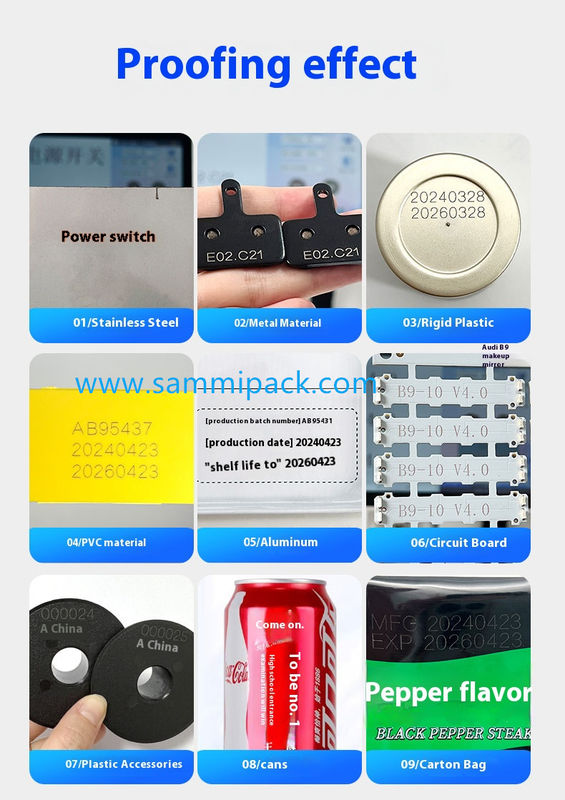 Grawer laserowy z włóknem o niskiej konserwacji do części metalowych, obsługa kodu QR/kodu kreskowego