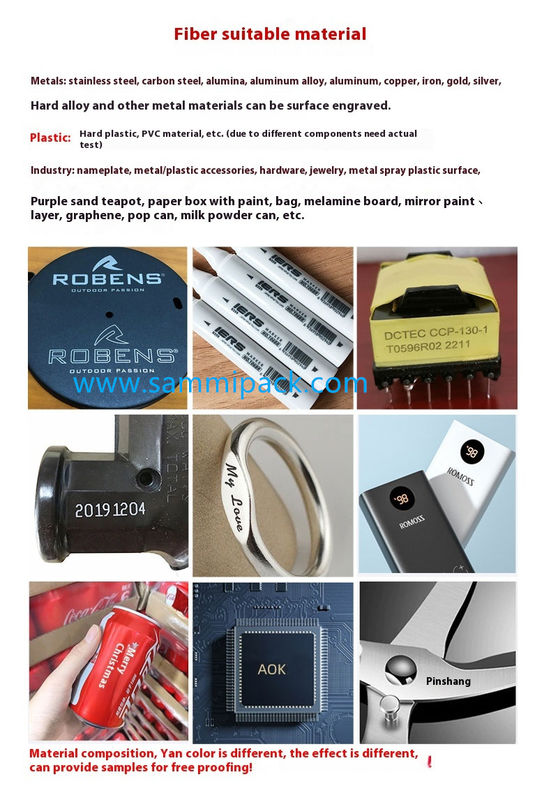 Grawer laserowy z włóknem o niskiej konserwacji do części metalowych, obsługa kodu QR/kodu kreskowego