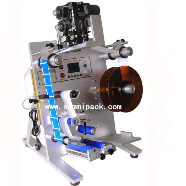 Wysokiej Precyzji Dwustronna Maszyna do Etykietowania Kosmetycznych Butelek Wina, Aplikator Etykiet Samoprzylepnych Przód i Tył do Okrągłych Butelek