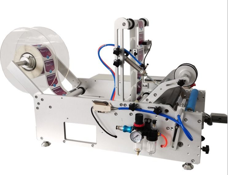 Wysokiej jakości dwustronna etykieciarka, aplikator etykiet owijających na blacie do okrągłych zbiorników/butelek z funkcją liczenia