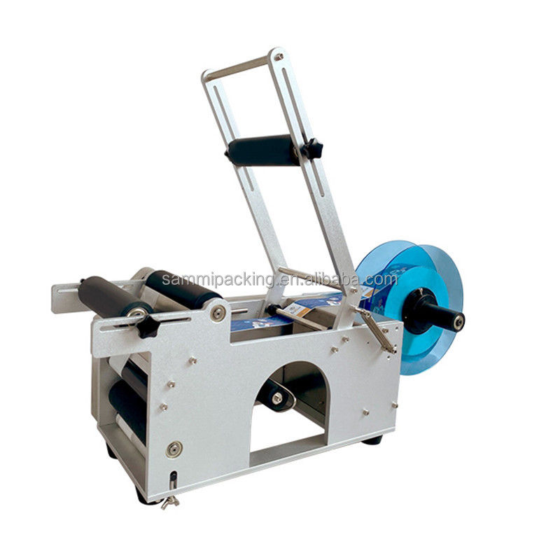 MT-50 Półautomatyczna etykieciarka do etykiet samoprzylepnych do okrągłych butelek i słoików do metalu, papieru, szkła, opakowań spożywczych - Nowa Używana