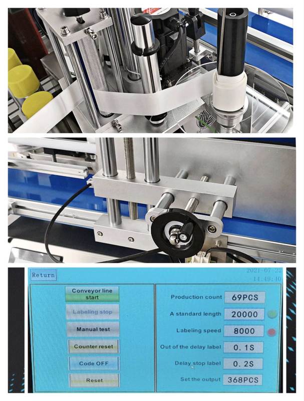 Wysokiej prędkości urządzenie do aplikowania etykiet na biurku Samoprzylepna naklejka do rozdawania do opakowań kosmetyków z butelką wody