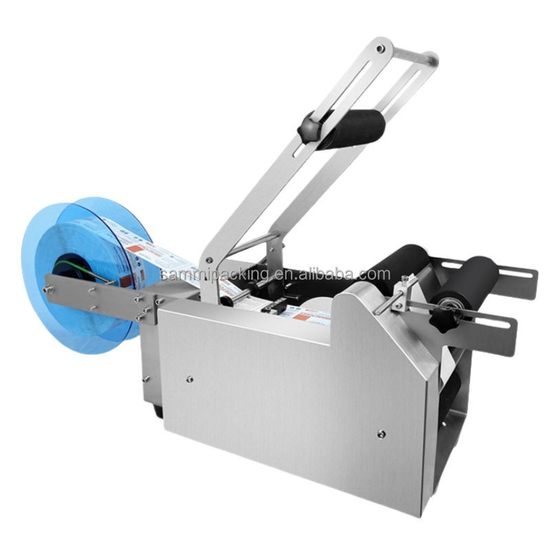 Dobra sprzedaż MT-50 Szklana i plastikowa okrągła butelka Ręczna maszyna do etykietowania naklejek samoprzylepnych