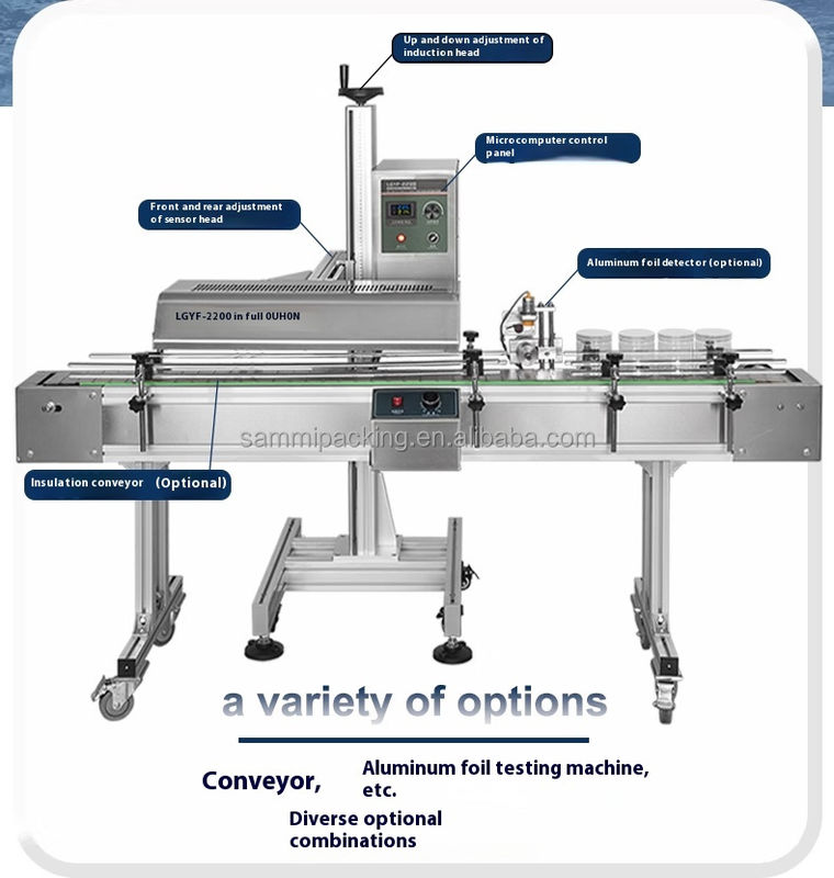 Automatyczna zgrzewarka indukcyjna do uszczelniania elektromagnetycznego, zgrzewarka do butelek z sokiem z tworzywa sztucznego, zgrzewarka do folii aluminiowej, zgrzewarka do puszek