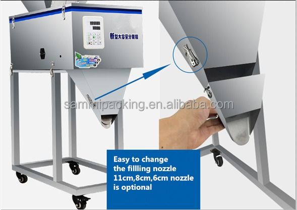 50-999 g Duża pojemność ilościowa podładowacza Maszyna do wypełniania żywności Ziarna Ryż, herbata, pakowanie, mycie proszku, ważenie