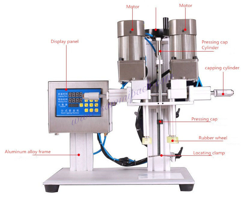 Wysokiej jakości maszyna do uszczelniania śruby o średnicy 20 mm-50 mm półautomatyczny silnik elektryczny napędzany do zastosowań spożywczych 1 rok gwarancji