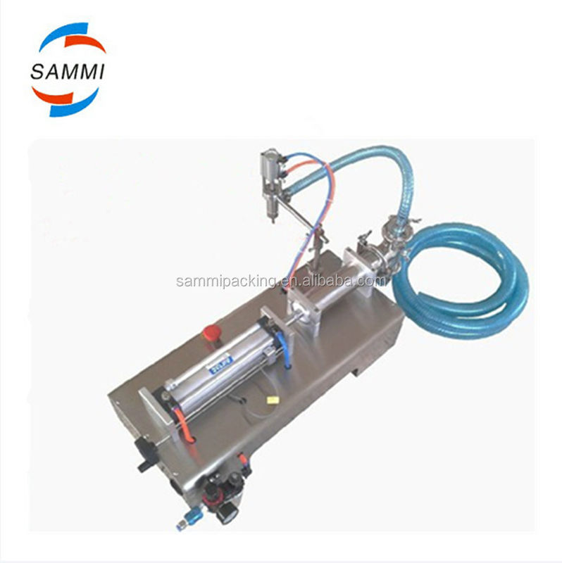 Wysokowydajna jednogłowicowa tłokowa napełniarka do cieczy, 100-1000ml napełniarka do wody, oleju, soku i napojów do butelek/puszek