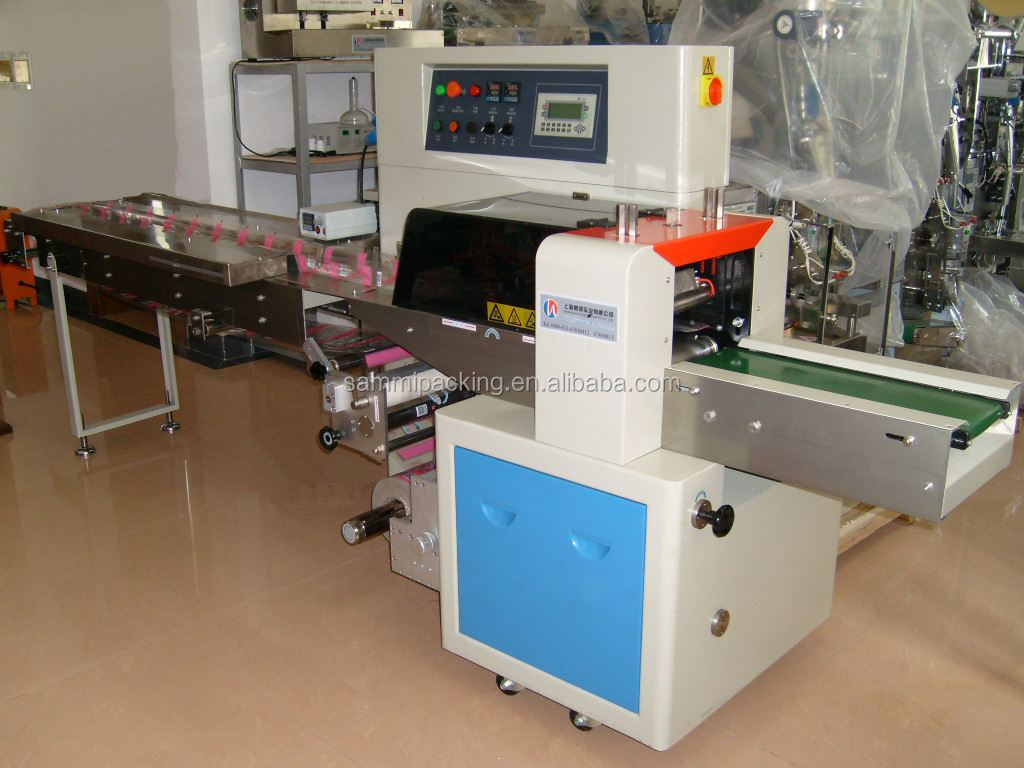 Maszyna do pakowania poduszkowego ciasteczek/mydła/białego cukru, brązowego cukru, patyczków, orzechów, pakowania i napełniania