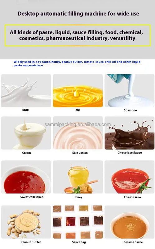 Wysokiej prędkości automatyczna maszyna do wypełniania kremów kosmetycznych Maszyna do wypełniania sosu pomidorowego Maszyna do wypełniania masła orzechowego z przenośnikiem