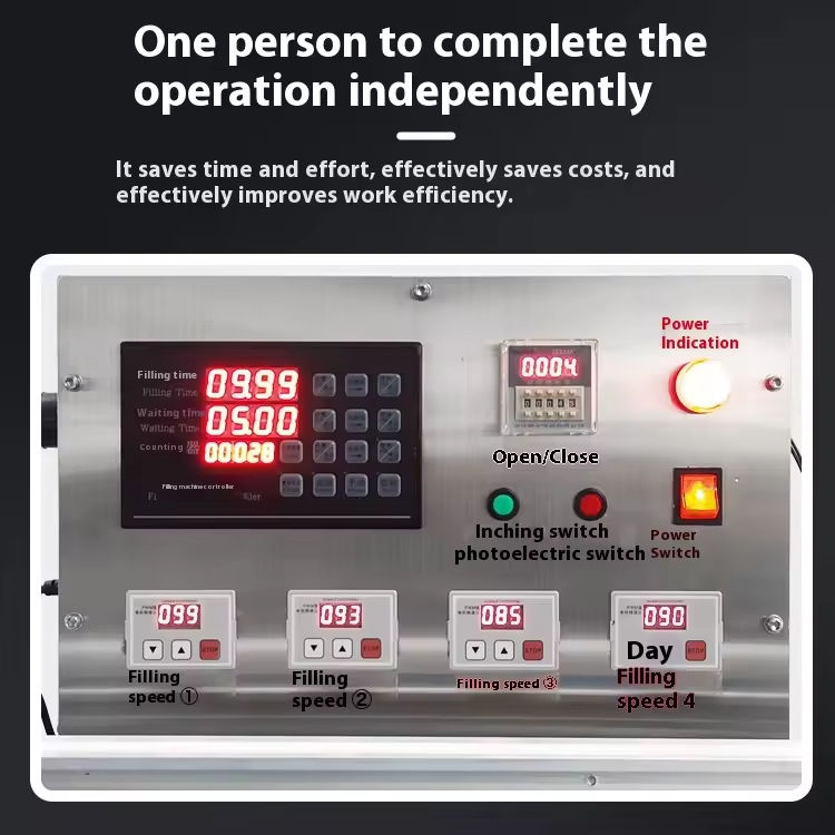 Ceny fabryczne na zamówienie Czterogłowa pompa magnetyczna Maszyna do napełniania płynów na soki, napoje, mleko Małe napełnianie