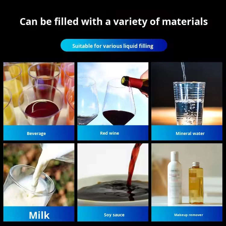 Prosta obsługa Automatyczna czterogłowicowa napełniarka Płynów do Napełniania Płynów Doustnych Mleka Soku Sosu Sojowego Octu