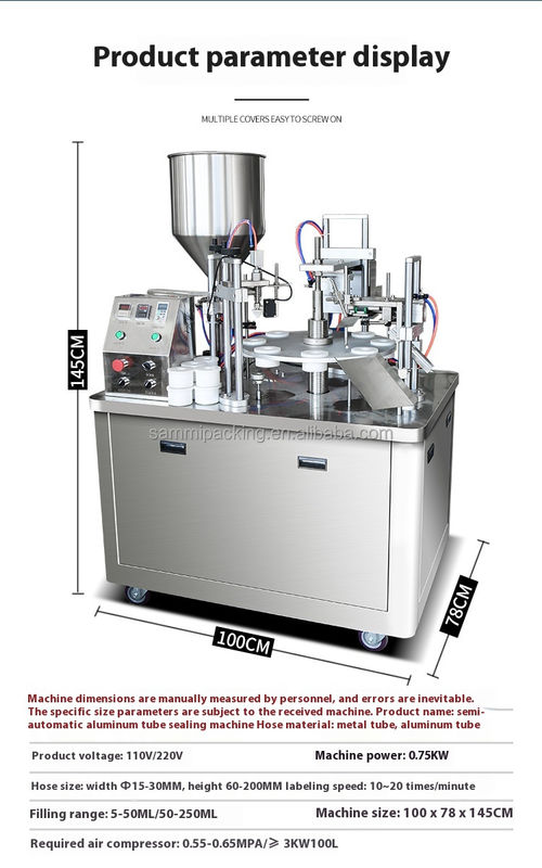 Profesjonalna zgrzewarka ultradźwiękowa do tub plastikowych, wielofunkcyjna napełniarka i zgrzewarka do miękkich tub z funkcją kodowania