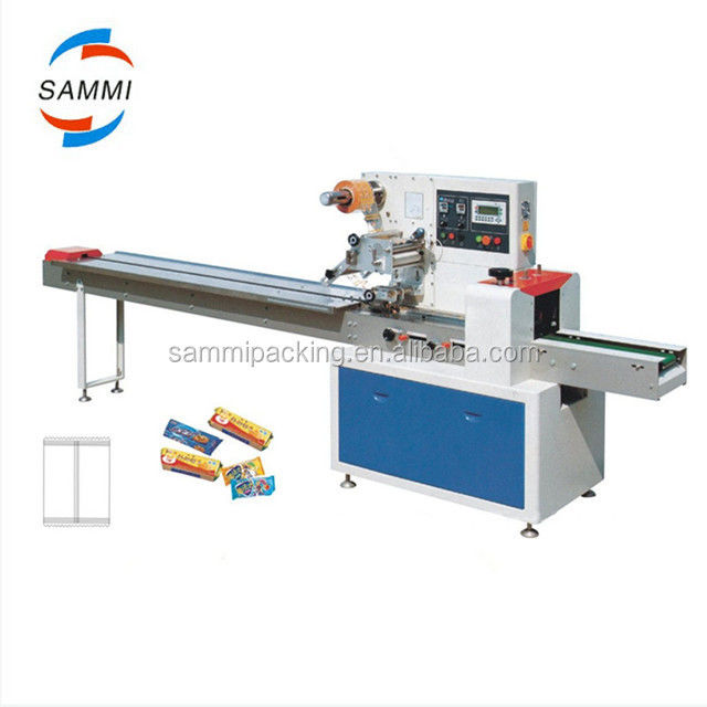 Wielofunkcyjna pozioma maszyna do pakowania w poduszki Ciasteczka Czekolada Napoje Główna funkcja Formowanie Napełnianie Zgrzewanie Cięcie