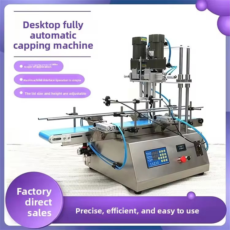 Wysokiej jakości urządzenie biurowe z elektrycznym zakrętkiem fiolki śruby półautomatyczne napoje butelki maszyna do nakręcania plastikowych butelek szklanych