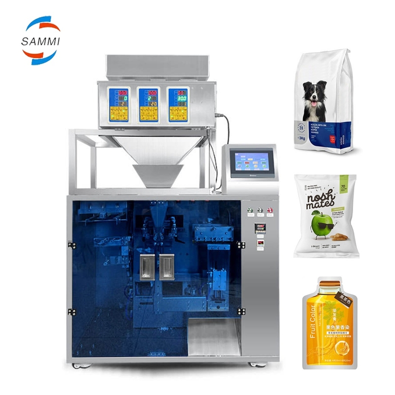 Nowy projekt W pełni automatyczny Wstawaj worek worek granulatów Wypełnianie i uszczelnianie Maszyna do pakowania Proszek granulatów Vertical Bag Packaging