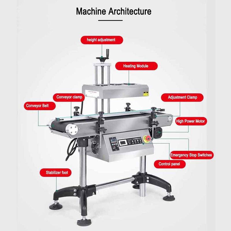 Maszyna do uszczelniania cieplnego z indukcją elektromagnetyczną butelki z folii aluminiowej Maszyna do uszczelniania cieplnego z indukcji elektrycznej butelki na napoje Beadles Beadles Beadles Paper Glass Packaging Gear
