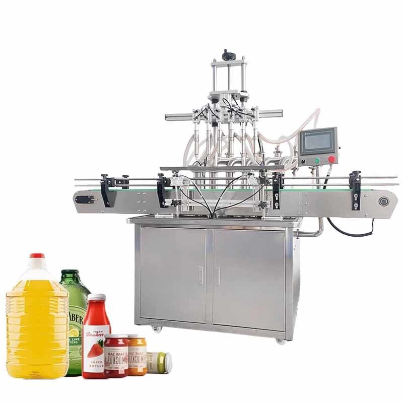 Automatyczna linia produkcyjna do napełniania płynami Automatyczne automatyczne maszyny do napełniania, zakręcania i etykietowania małych butelek