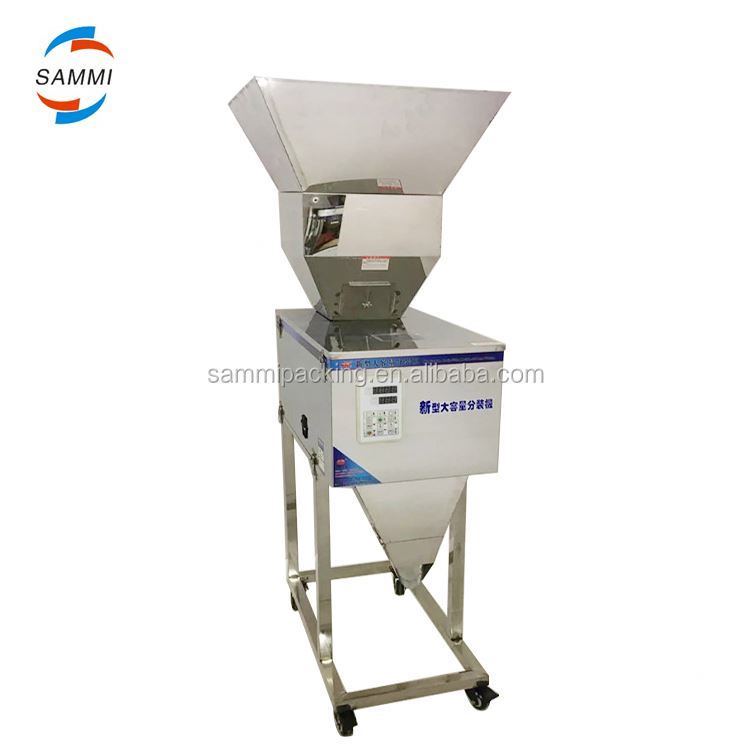 Wysokiej jakości półautomatyczna maszyna do wypełniania granulatów/proszku/ryżu/kawy/przypraw z dużym lejkiem