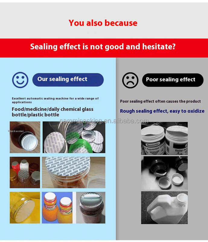 Wysoce wydajna półautomatyczna szklana puszka z plastikiem butelka słoik folia aluminiowa pokrywa indukcyjna maszyna uszczelniająca