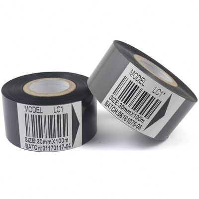 Czarna plastikowa taśma z folii ciepłej 25mm 30mm 35mm dla drukarki daty ważności