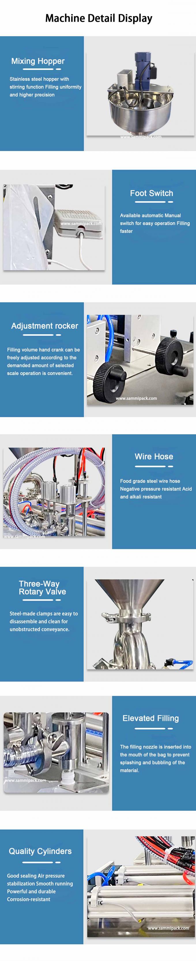 Przemysłowa półautomatyczna torba do napojów z miodem z kieszenią z kieszenią do napełniania sokiem do płynnej żywności 5