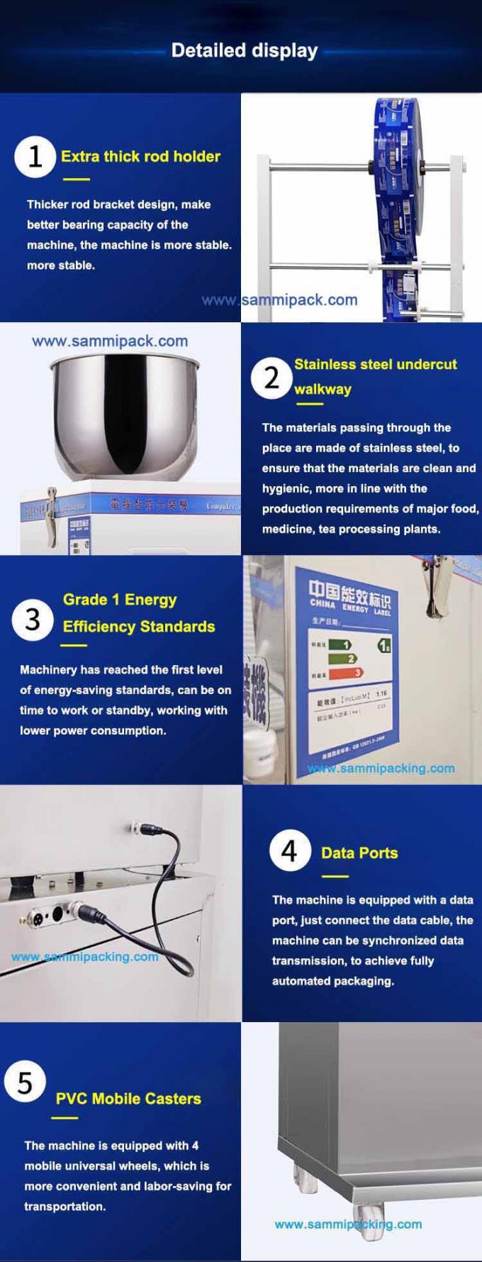 120.000 kg pojedyncza masę brutto Papier Materiał opakowaniowy Maszyna do pakowania proszku herbaty z kodem na gorąco 7