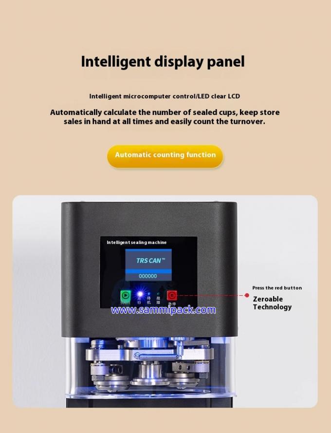 Automatyczna zgrzewarka do puszek Bubble Tea PET / Soda do sklepów z herbatą mleczną, pakowania soków i kawy, stopień półautomatyczny 4