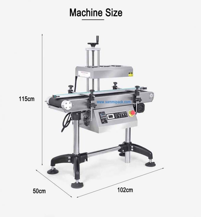 Automatyczne ciągłe uszczelnianie cieplne plastikowych butelek Elektromagnetyczne indukcyjne maszyny do uszczelniania folii aluminiowej 2