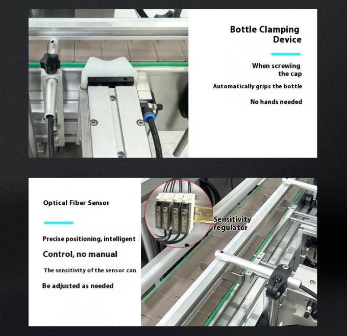 Wysokowydajna automatyczna stacjonarna 4-głowicowa magnetyczna pompa do napełniania i zakręcania płynów do wody i napojów 8